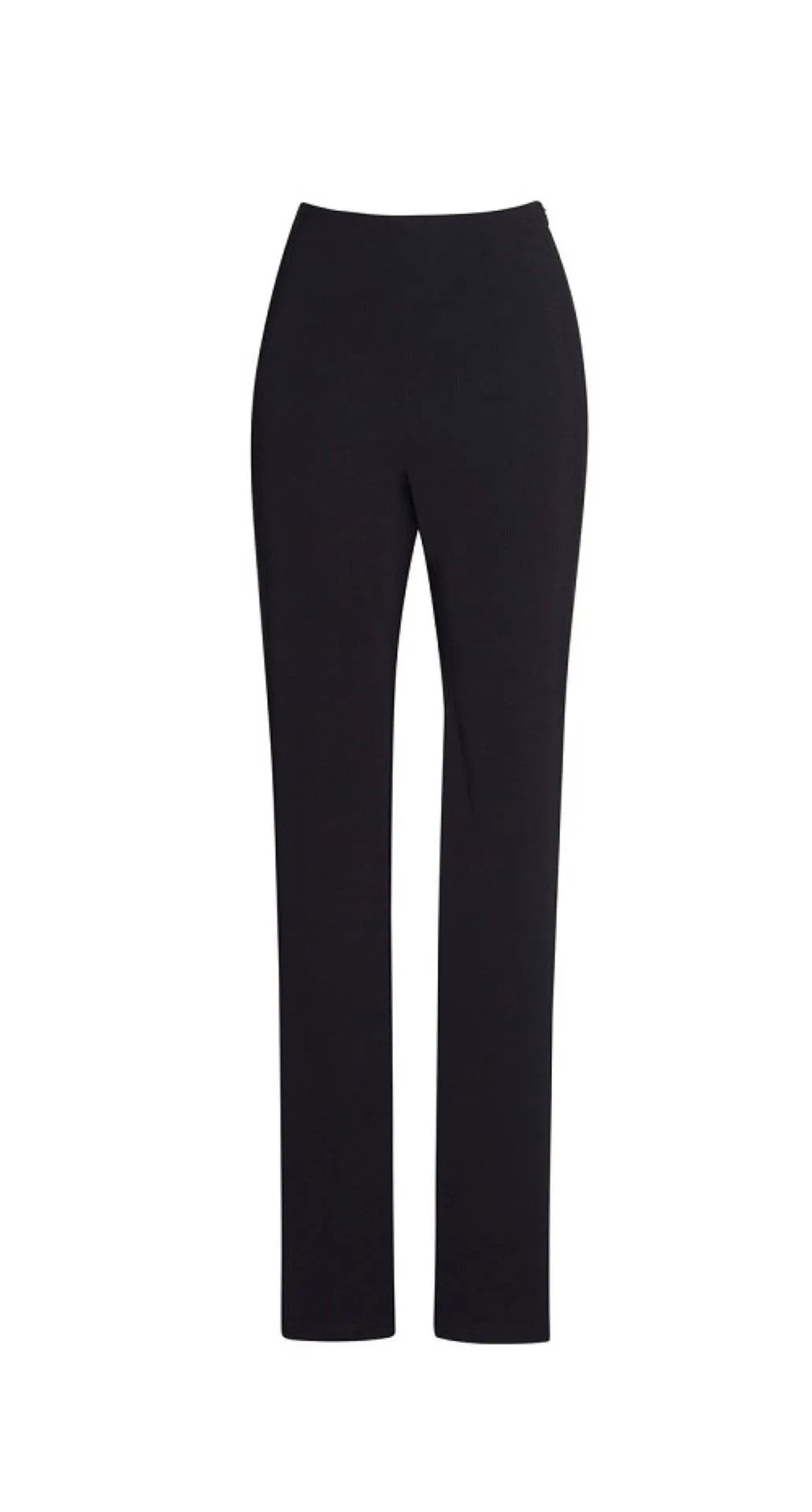 PAULA RYAN ESSENTIALS Waisted Cigarette Pant - Microjersey Black