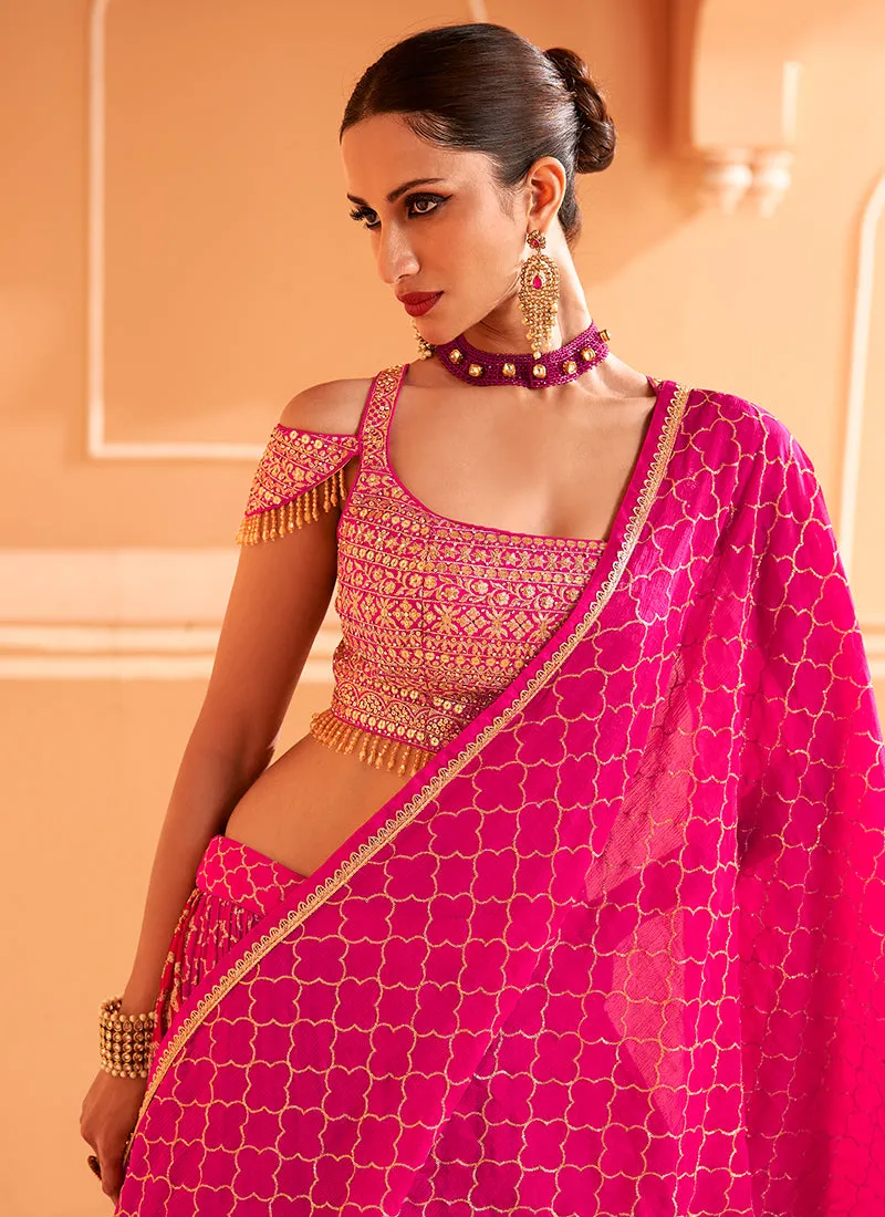 Pink Sequence Embroidery Festive Lehenga Choli