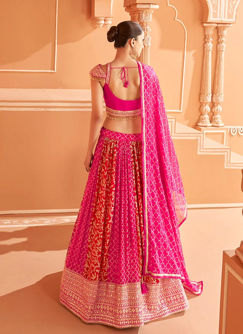 Pink Sequence Embroidery Festive Lehenga Choli