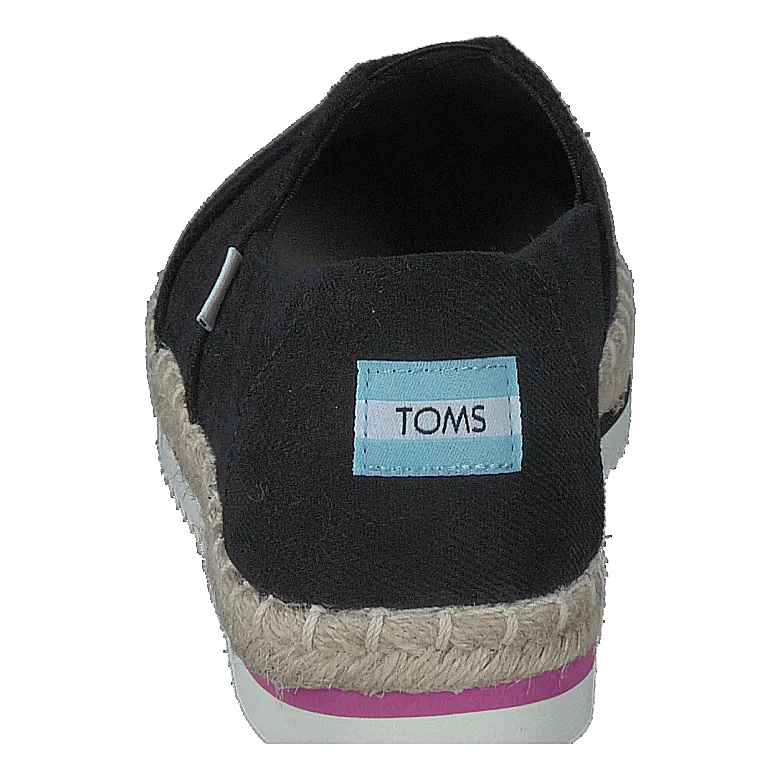 Platform Rope Black Heavy Twill