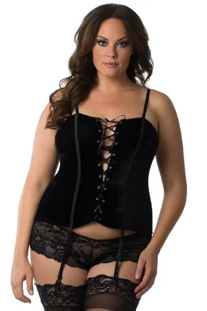 Plus Seductive Velvet Corset