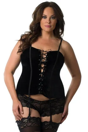 Plus Seductive Velvet Corset