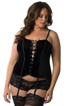 Plus Seductive Velvet Corset