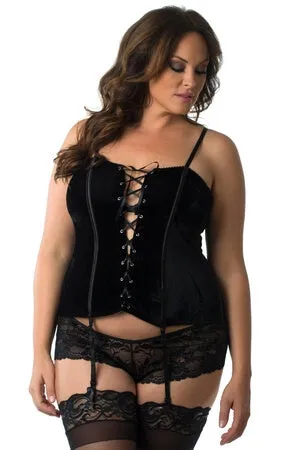 Plus Seductive Velvet Corset
