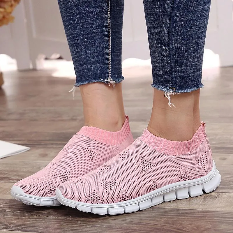 Plus Size Women Sneakers Knitting Sock Casual Shoes
