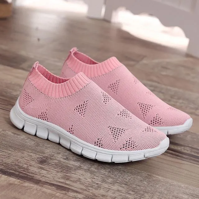 Plus Size Women Sneakers Knitting Sock Casual Shoes