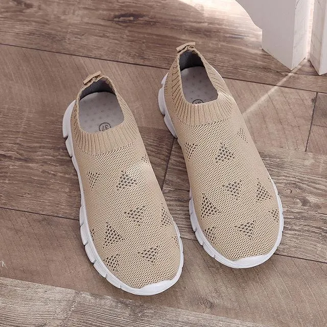 Plus Size Women Sneakers Knitting Sock Casual Shoes