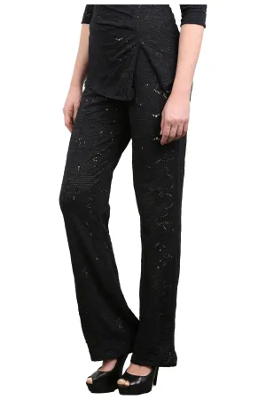 POEMA Eyelet Pants Black