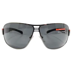 Prada 1990s Silver Tone Aviator Sunglasses