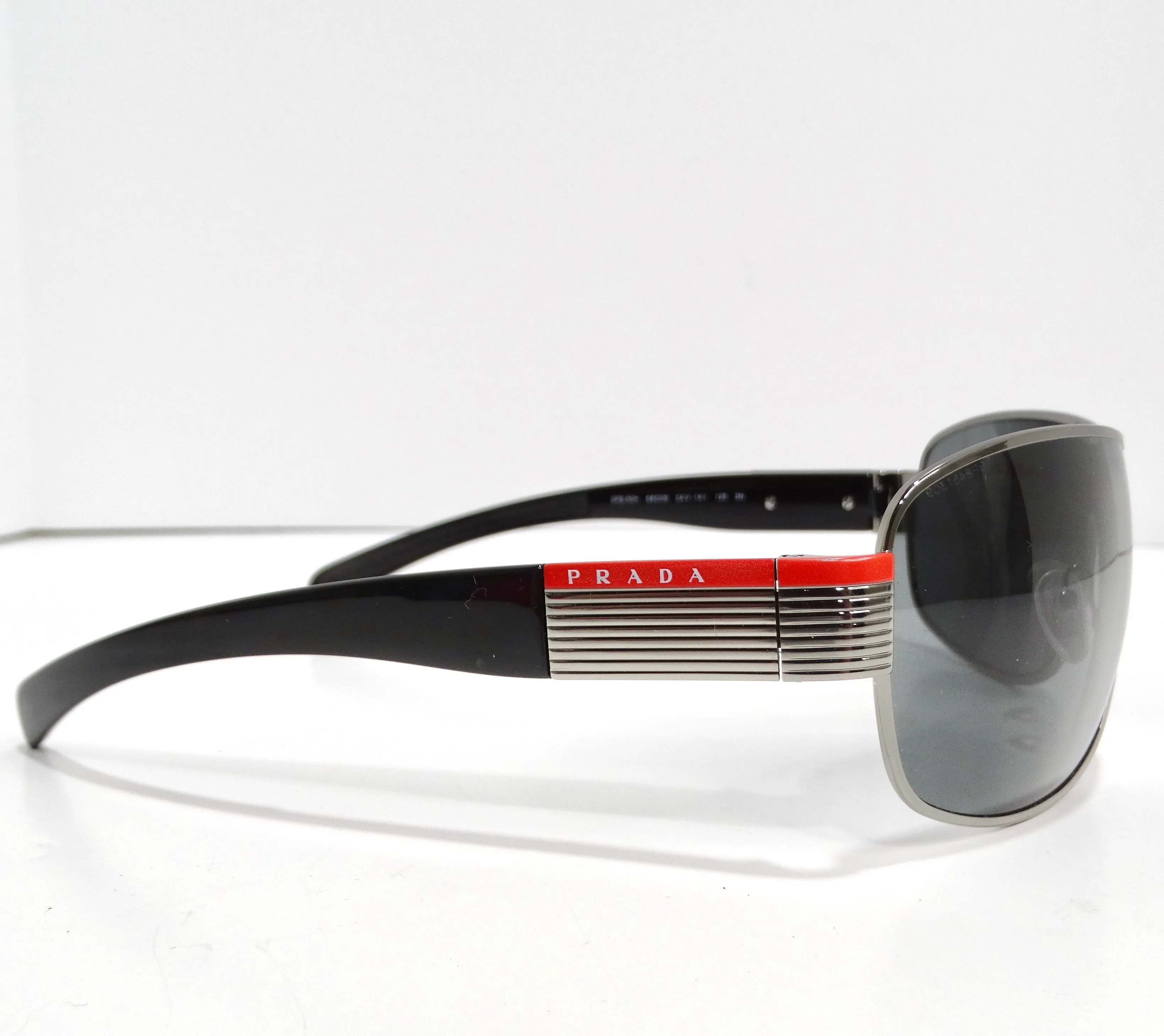 Prada 1990s Silver Tone Aviator Sunglasses