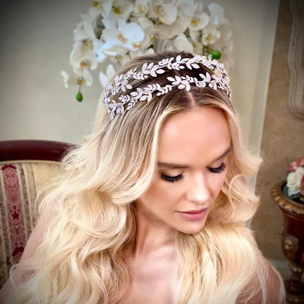 "CHLOE" Bridal Headband (Double)