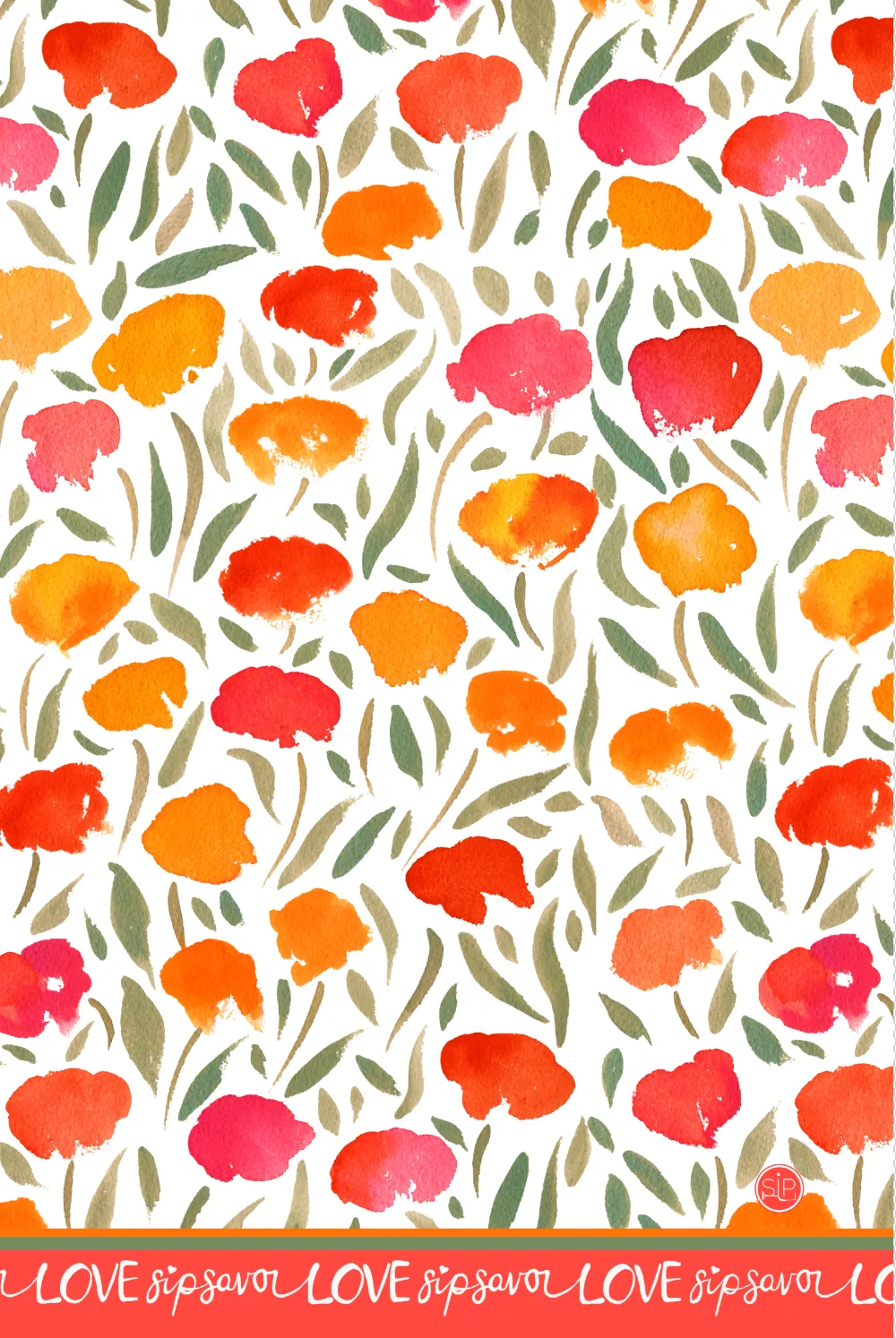 "Poppy Dance" Kitchen Towel