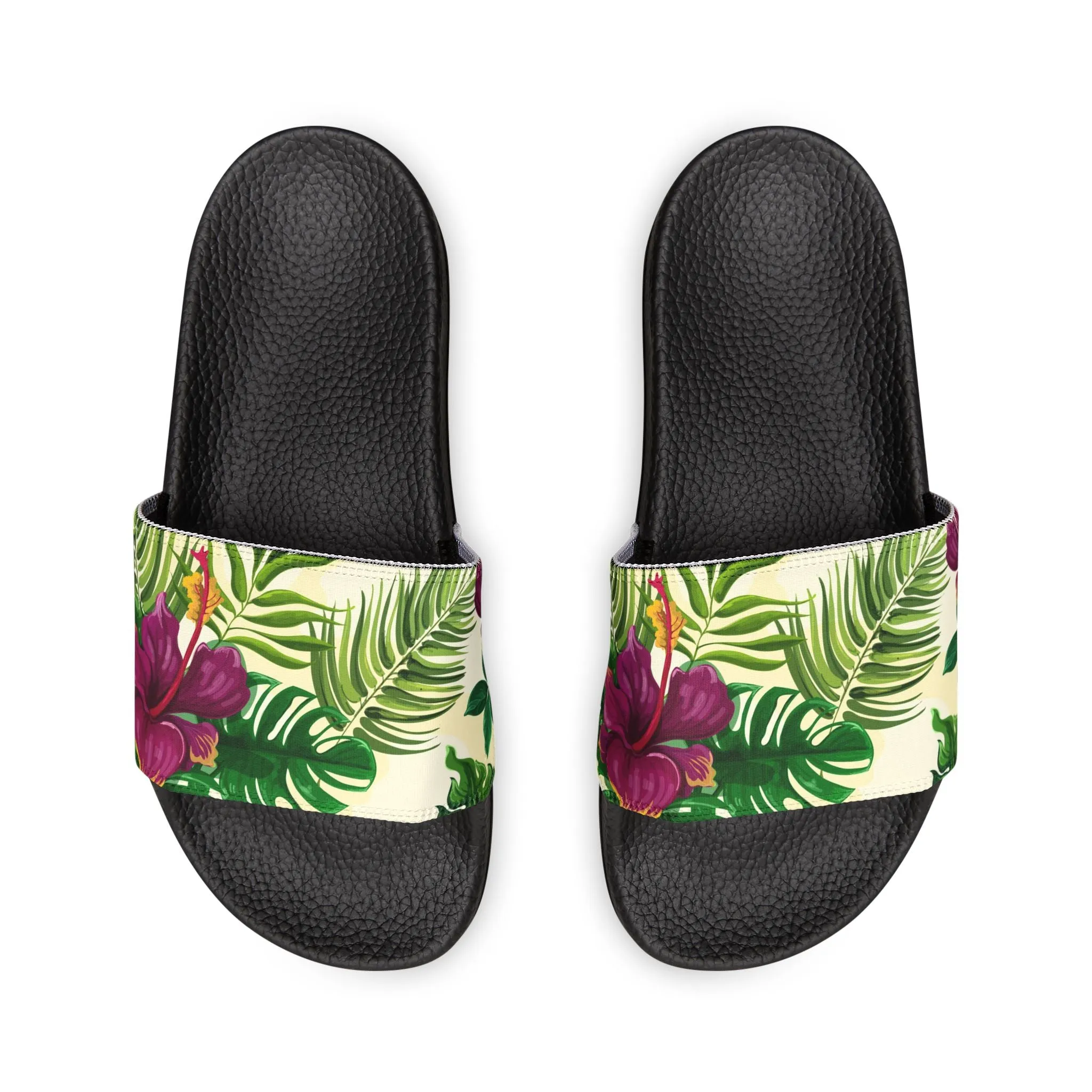 "Sunny Hibiscus Blooms" Women's Beach Sandals