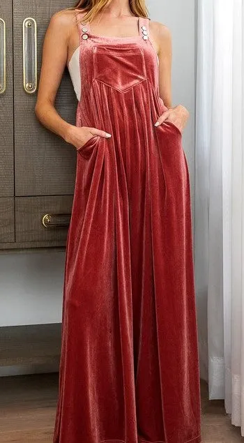 "Velvet vibes" Overalls