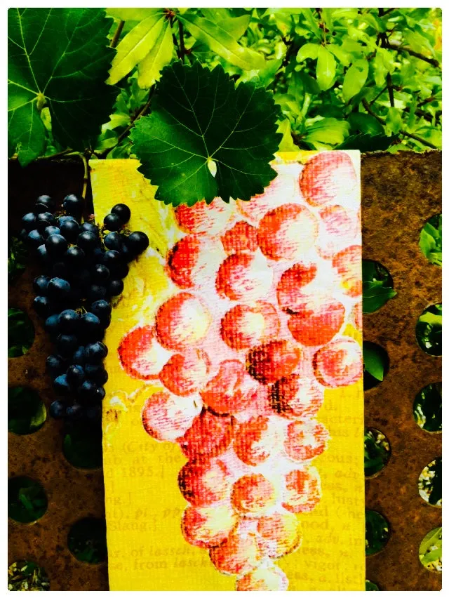 "Wine Series - Yellow" Kitchen Towel