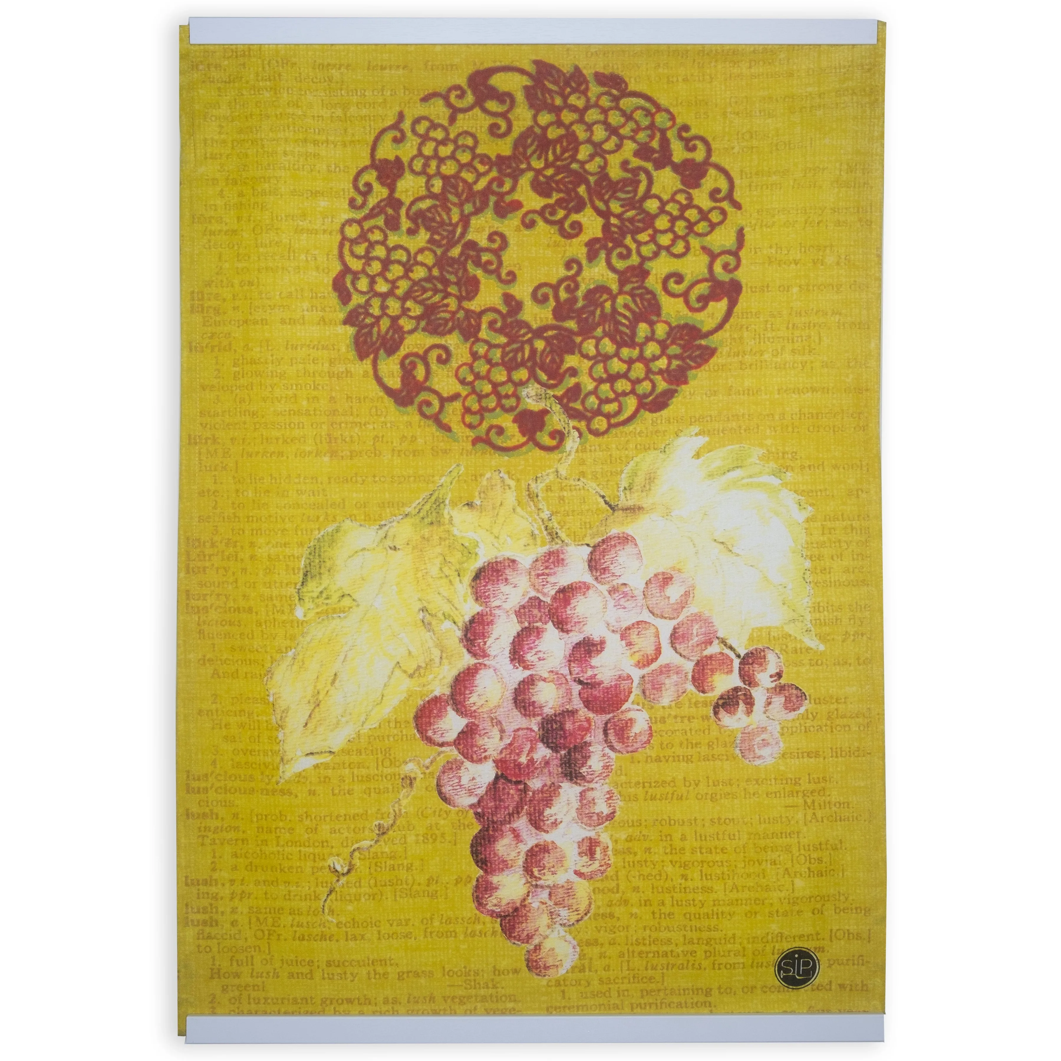 "Wine Series - Yellow" Kitchen Towel