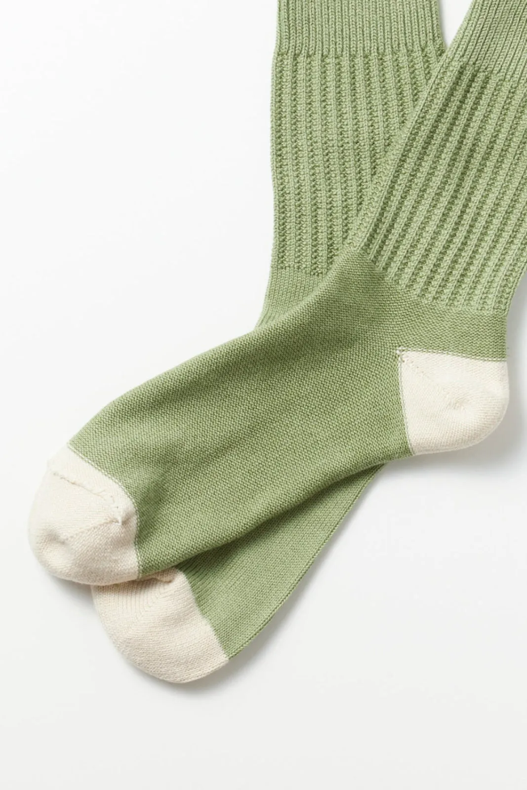 R1528 90's Logo Crew Sock Sage Green