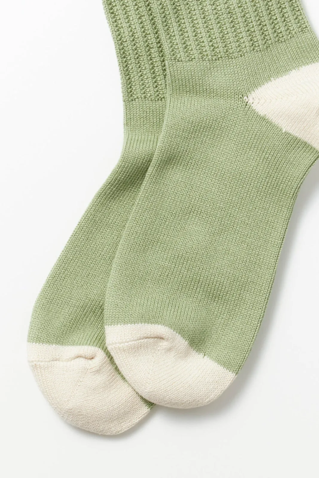R1528 90's Logo Crew Sock Sage Green