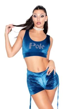 RAD Y2K Side String Shorts - Lapis