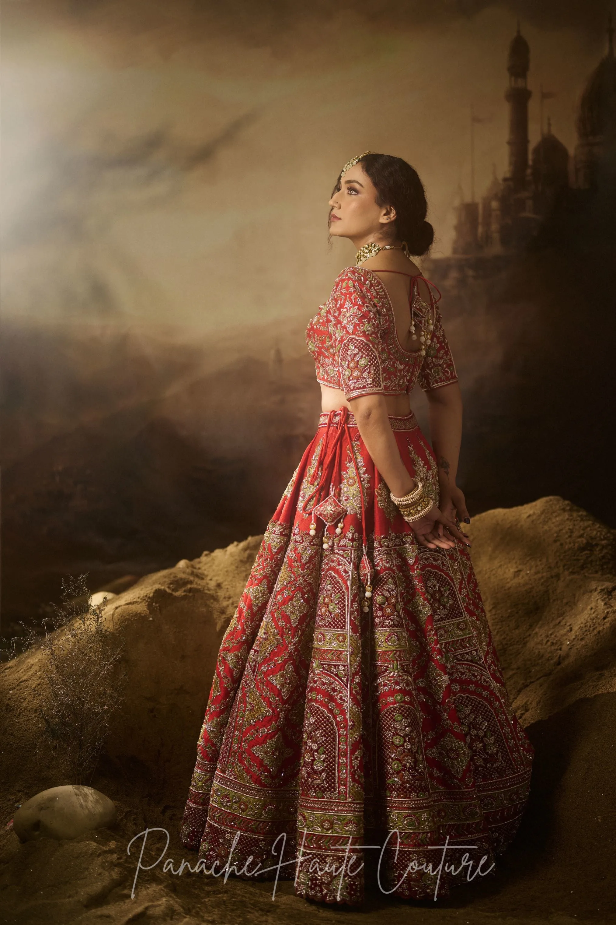 Red Color Wedding Lehenga RAZIA SULTAN