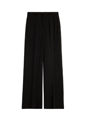 Regular fit crepe pants