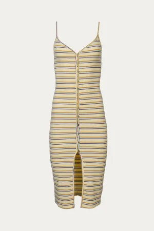 RIBBED STRETCH MODAL-JERSEY MIDI DRESS