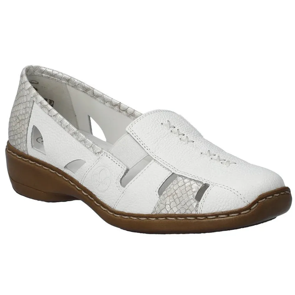 Rieker 41385-80 (Funchal) Weiss Off White Shoes