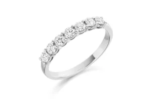 Ring 7 Diamonds & Platinum 0.74 cts