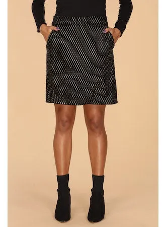 ROMINA VELVET SKIRT - BLACK {VERONICA M.}