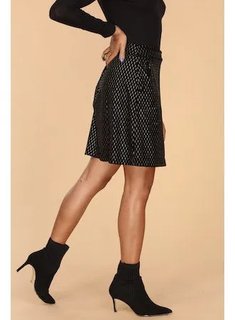 ROMINA VELVET SKIRT - BLACK {VERONICA M.}