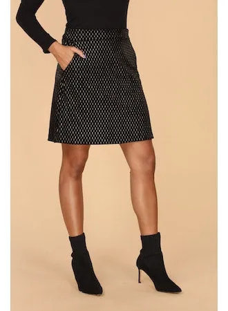 ROMINA VELVET SKIRT - BLACK {VERONICA M.}