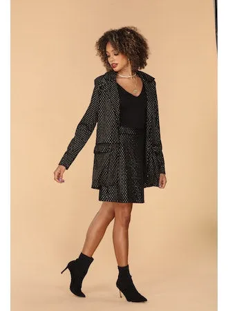 ROMINA VELVET SKIRT - BLACK {VERONICA M.}