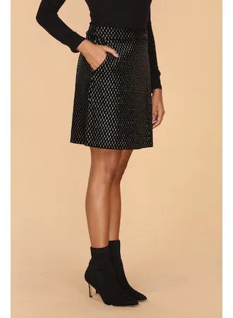 ROMINA VELVET SKIRT - BLACK {VERONICA M.}