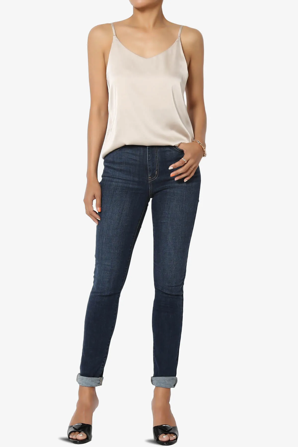 Rozlyn Silky Satin Camisole Top