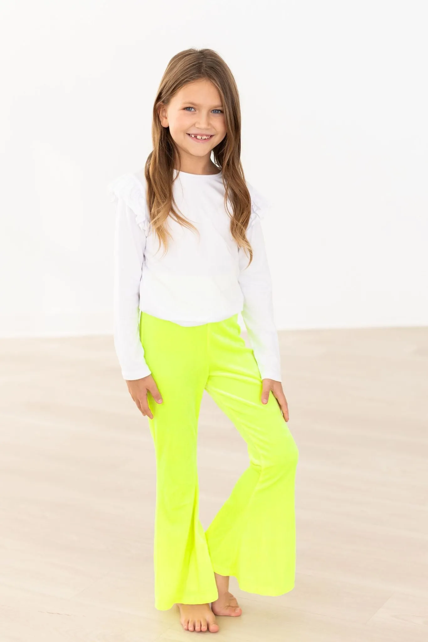 SALE Neon Yellow Velvet Bells