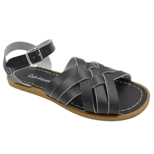 Saltwater Retro sandal (Black, Adult)