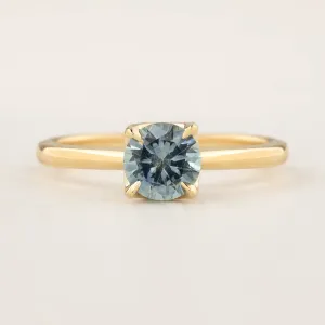 Sara Ring 1.06ct Parti Light Grey-Blue Yellow Montana Sapphire (One of a kind)