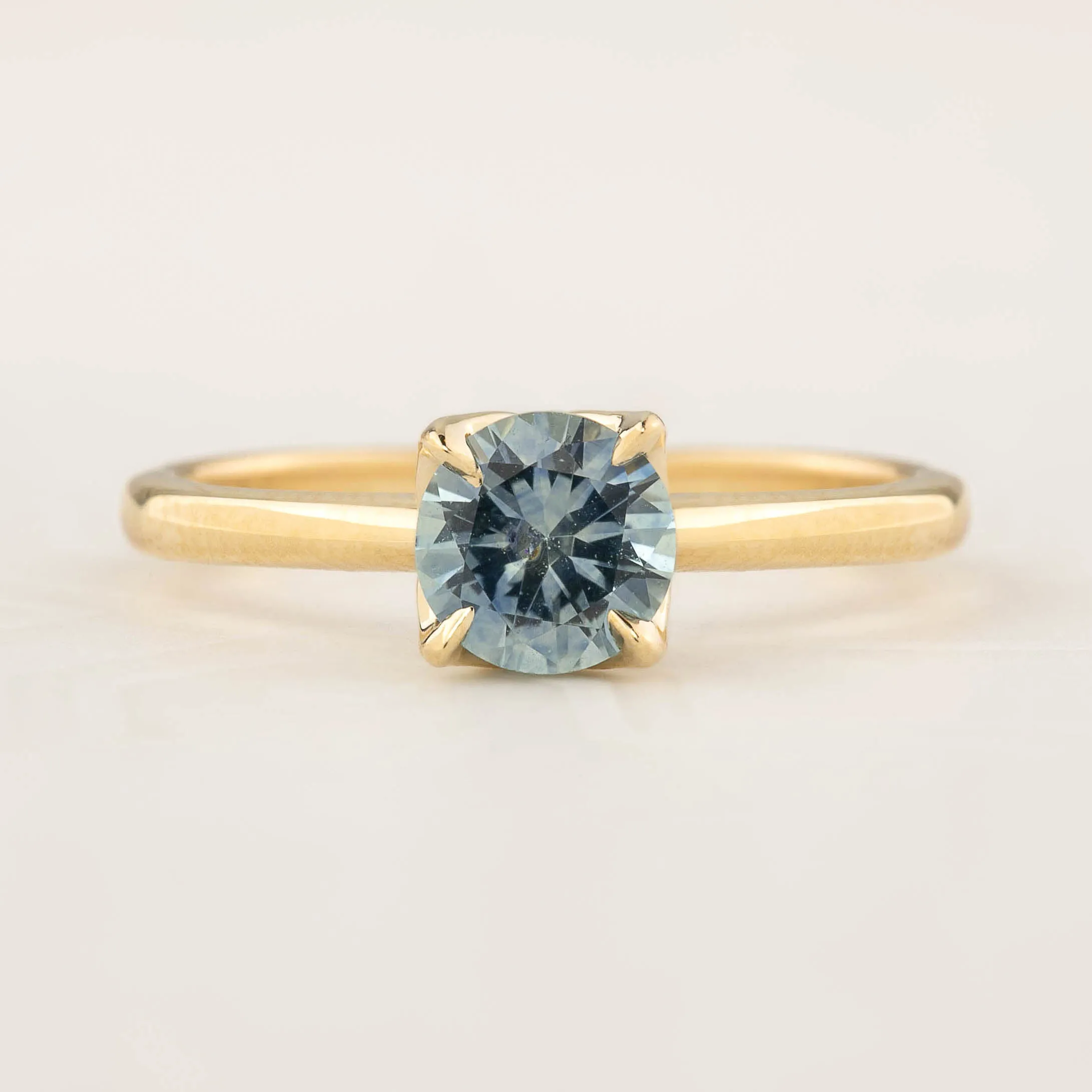 Sara Ring 1.06ct Parti Light Grey-Blue Yellow Montana Sapphire (One of a kind)