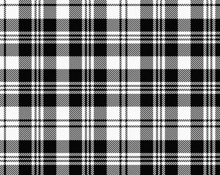 Scott Black &White Modern Casual 4 Yard Kilt