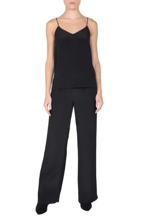 Silk Crepe De Chine Flare Pants