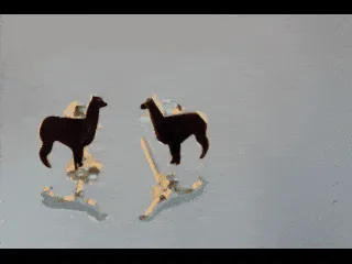 Silver Alpaca Stud Earrings