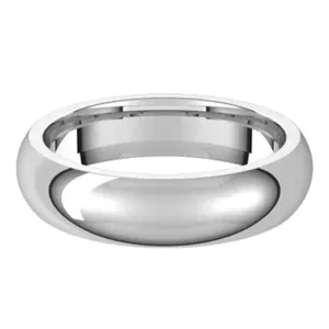 Sincerely, Springer's Platinum 5mm Comfort Fit Half Round Wedding Band