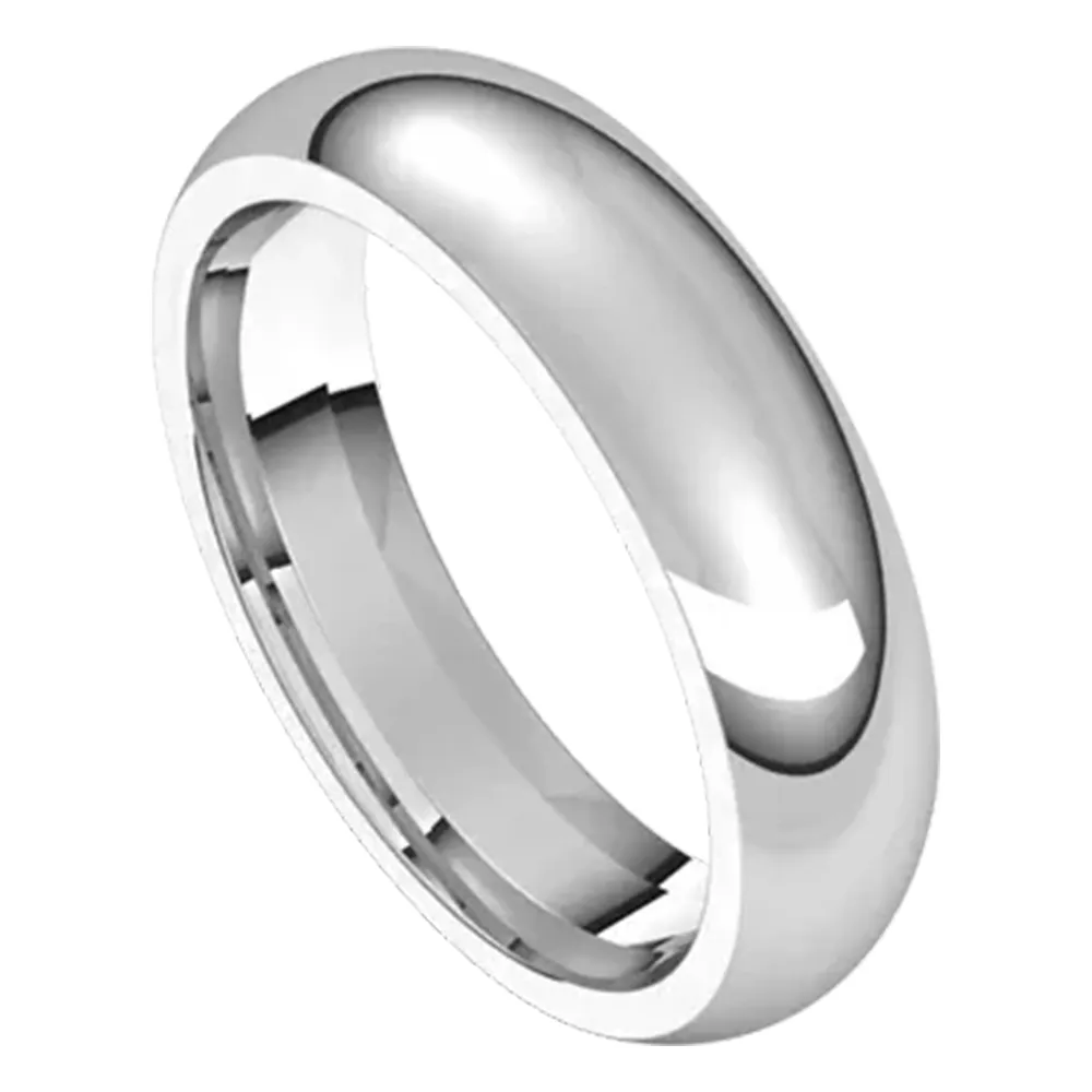 Sincerely, Springer's Platinum 5mm Comfort Fit Half Round Wedding Band