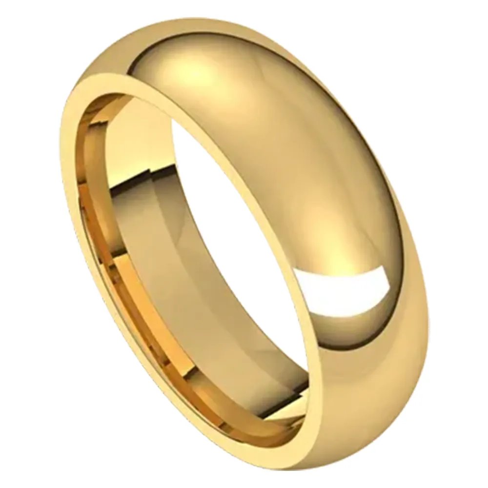 Sincerely, Springer's Yellow Gold 6mm Comfort Fit Half Round Wedding Band