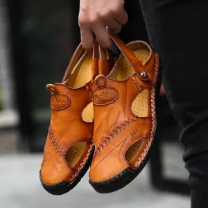 Sommer Sandalen Männer Leder Klassische Römersandalen 2024