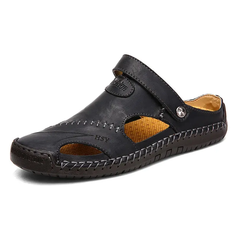 Sommer Sandalen Männer Leder Klassische Römersandalen 2024