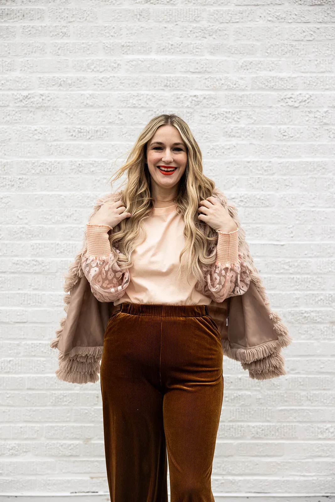 sonny wide leg pant in gold dust velvet