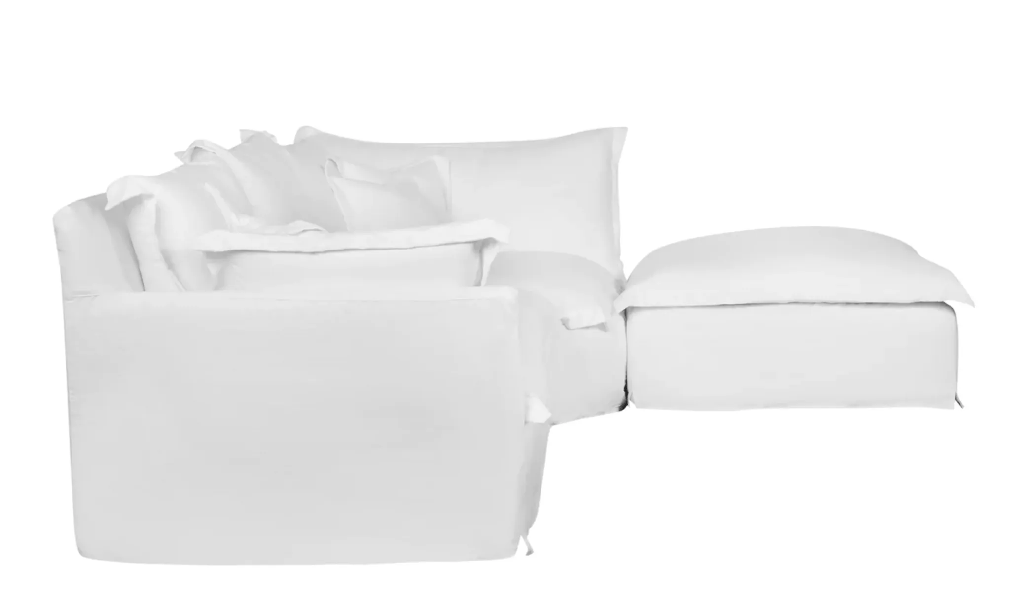 St. Lucia 3pc Slipcovered Sectional w/RAF Sofa