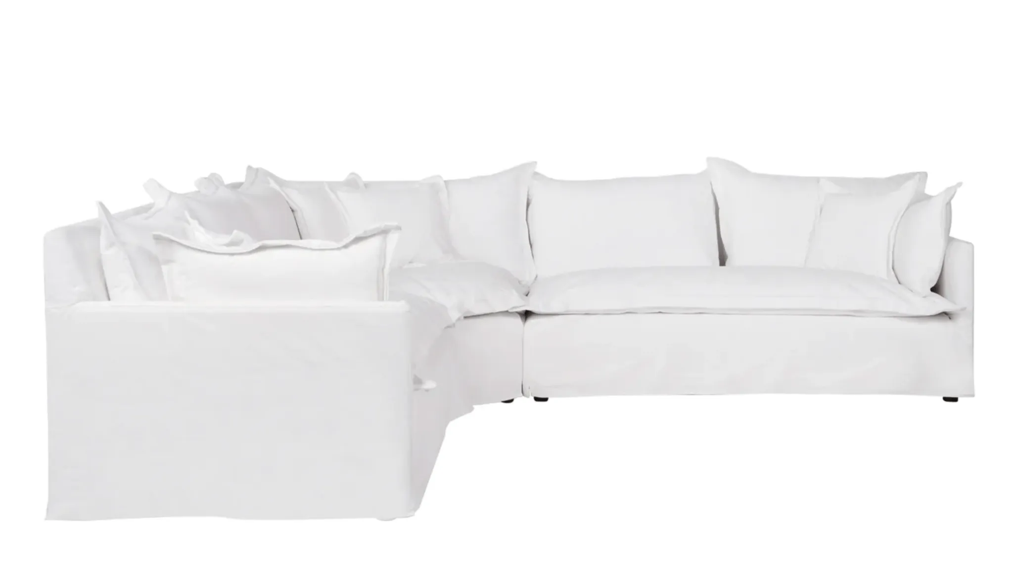 St. Lucia 3pc Two-Arm Slipcovered Sectional
