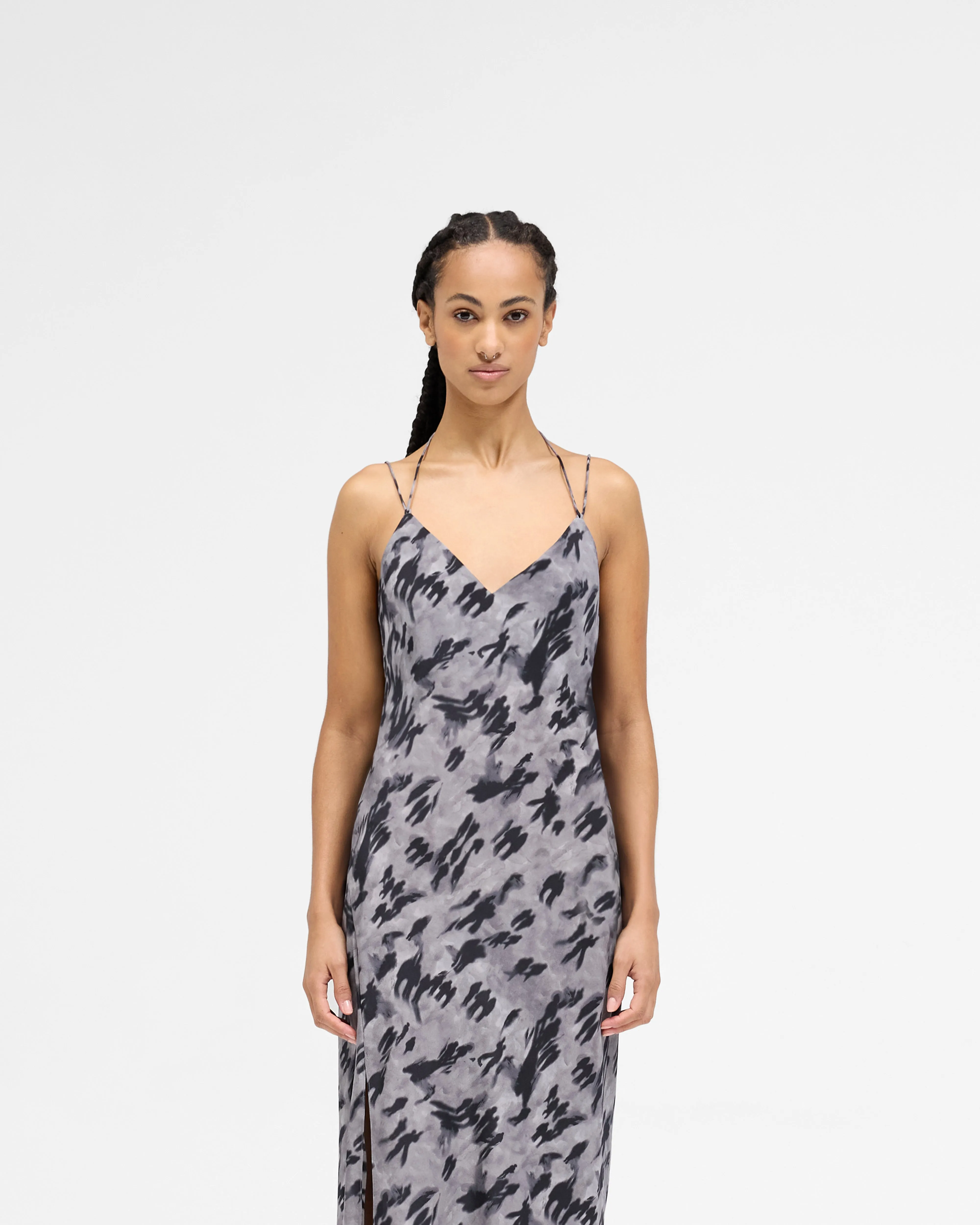 Street Shadow Dress - Dark Scenic Print